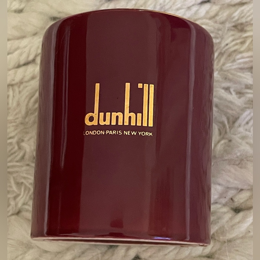 Dunhill Vintage Coffee Cup Mug Gold Rim. Dark Red. Burgundy.